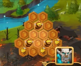 rotate the bees to group them at the center