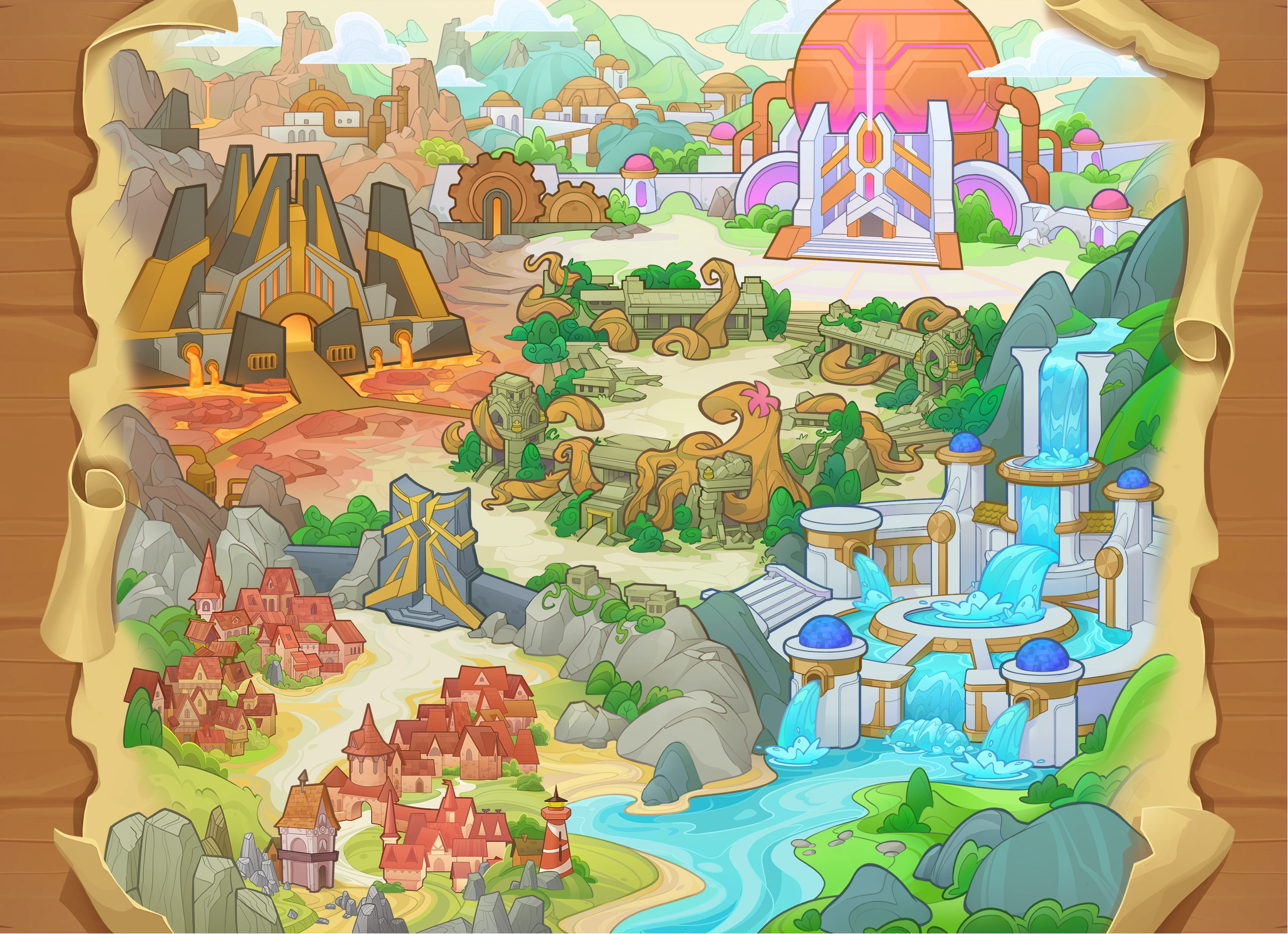 Map of chapters 1, 2, 3, 4, 5, 6, 7